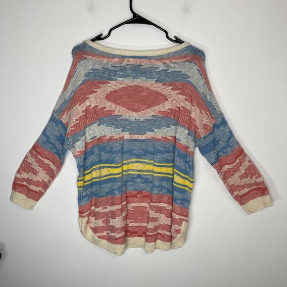 Chaps sweater knit women's large pink blue tunic length light weight soft - Picture 13 of 16